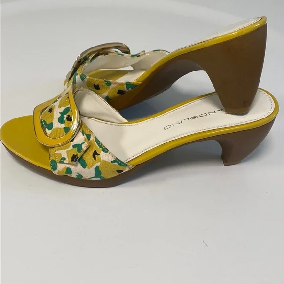 Bandolino Yellow Green Embellished Sandals - Picture 4 of 8